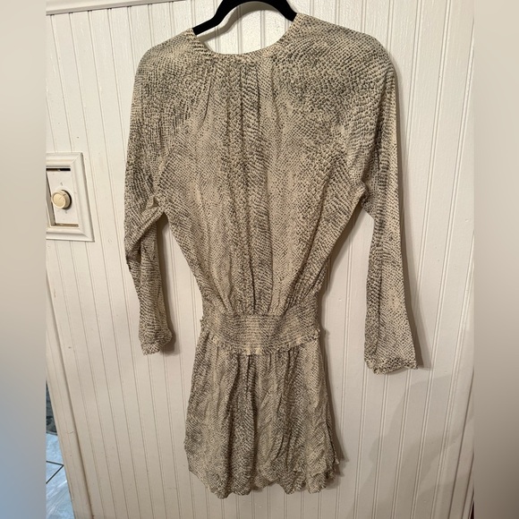 Rails Jasmine Cream Snakeskin Elastic Waist XS Dress - Picture 5 of 6